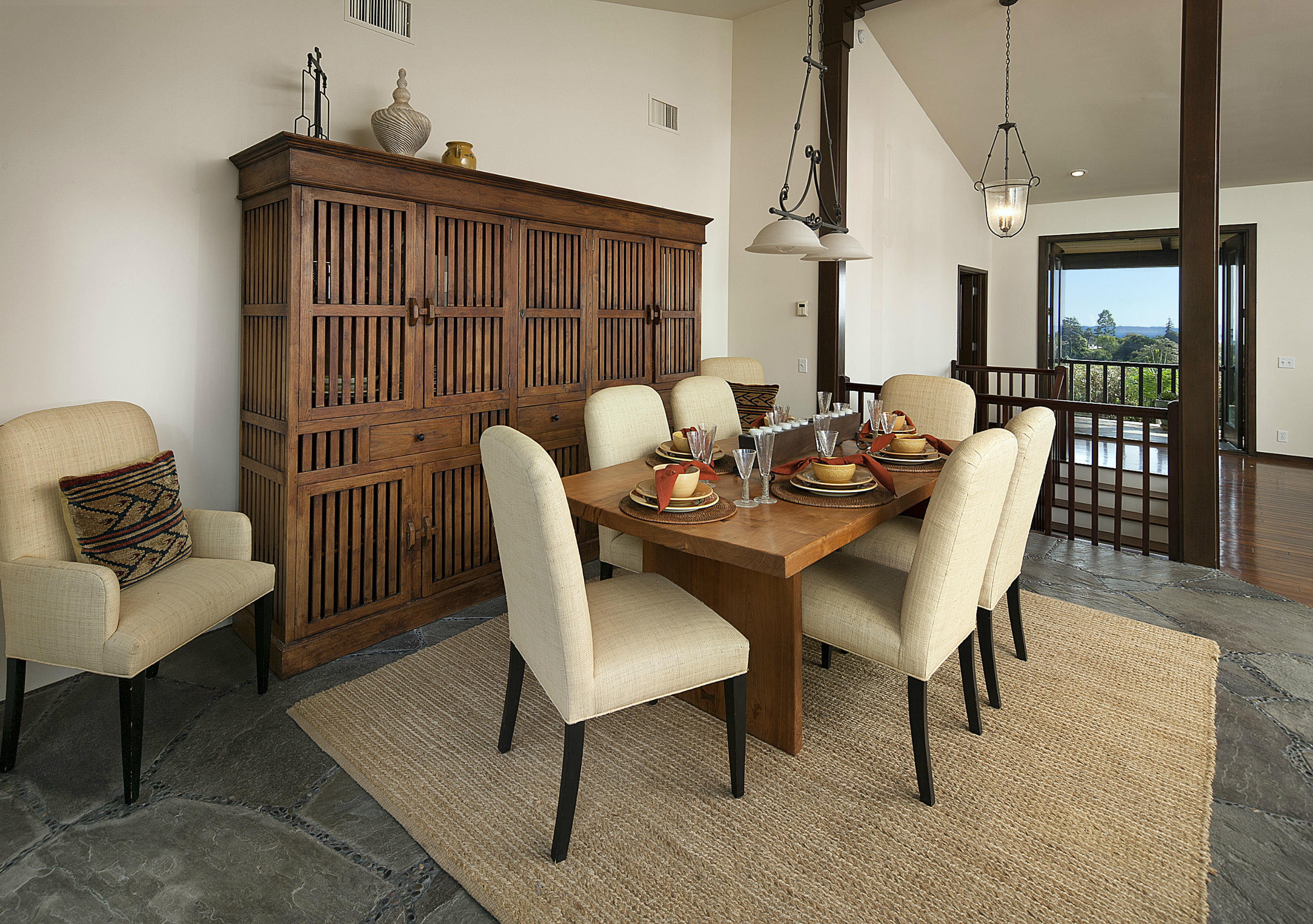 340 Toro Canyon Road Carpinteria, CA 93013 - Photo 4 of 14 a view of a dining room with furniture