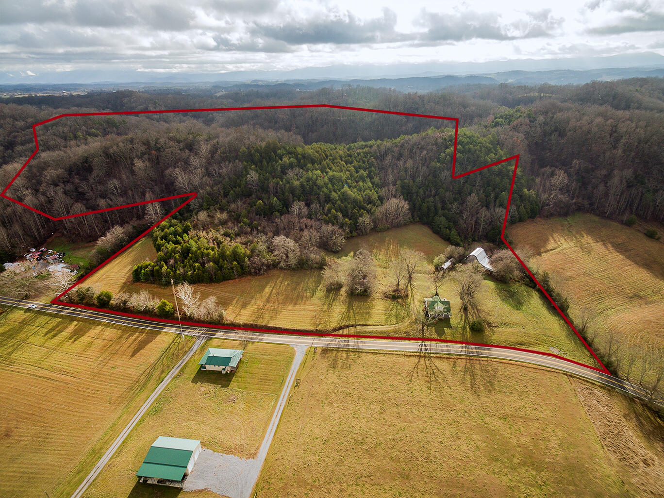 Tbd Warrensburg Road Mosheim, TN 37818 - Photo 2 of 27 Aerial property lines