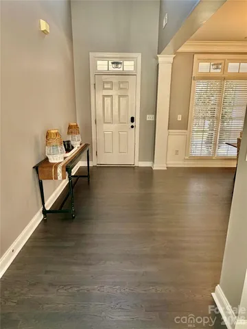 a white house with a bathtub