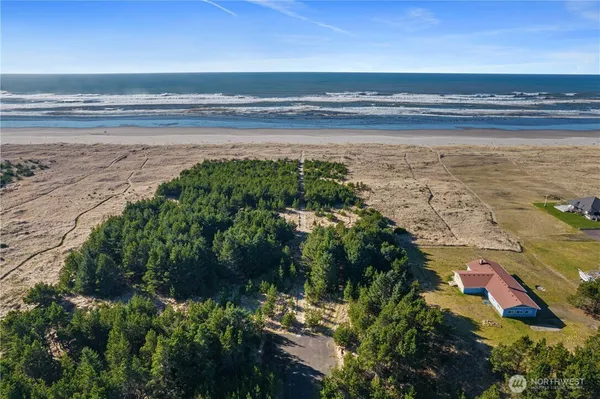 a view of an ocean and beach