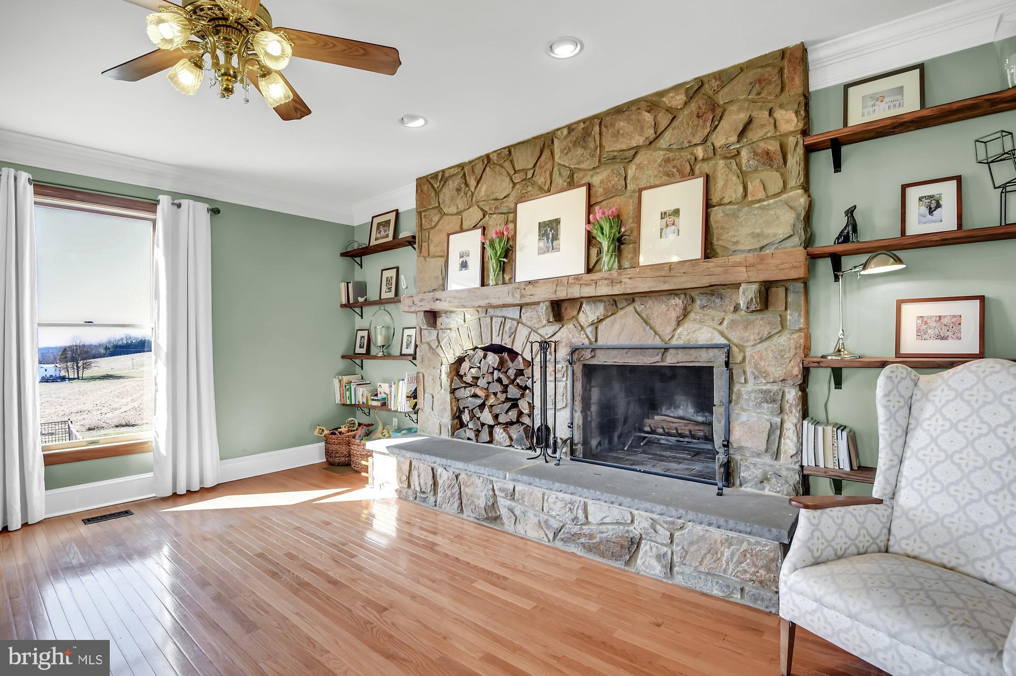1436 Freeland Road Freeland, MD 21053 - Photo 6 of 49 Stone Fireplace in Living Room