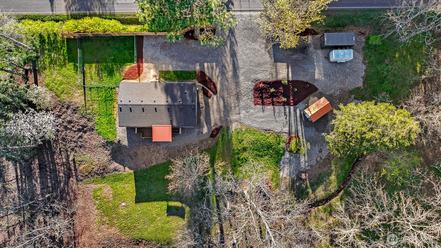 4930 Noon Road Bellingham, WA 98226 - Photo 4 of 27 an aerial view of a house with swimming pool garden and patio