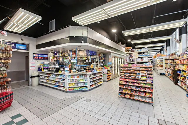 a view of store room with racks