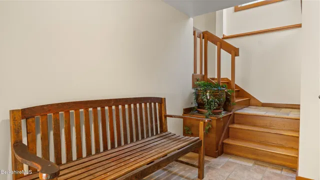 a view of a yard with an trees