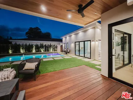 a view of outdoor space with seating