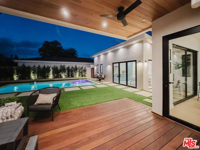 a view of outdoor space with seating