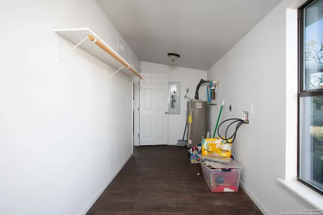 a view of a room with storage and utility