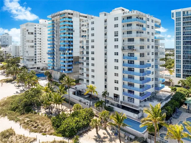 a building view with a garden