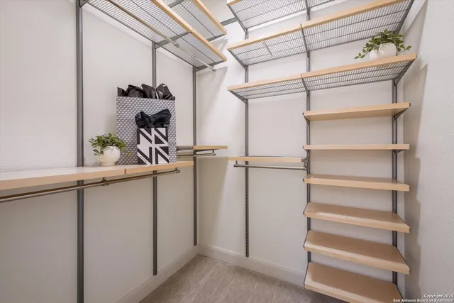 a view of a room with stairs