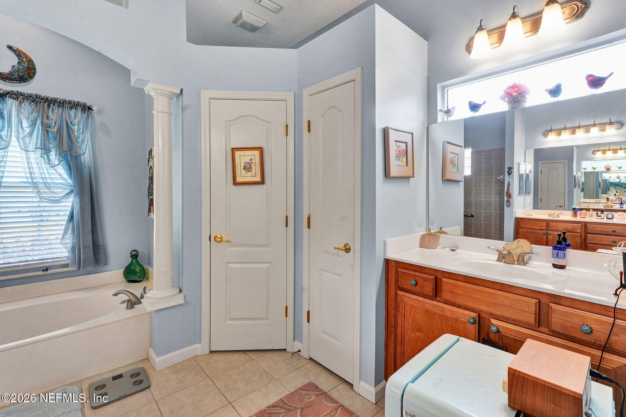 5950 West Shores Road Orange Park, FL 32003 - Photo 24 of 42 a bathroom with a tub sink and mirror
