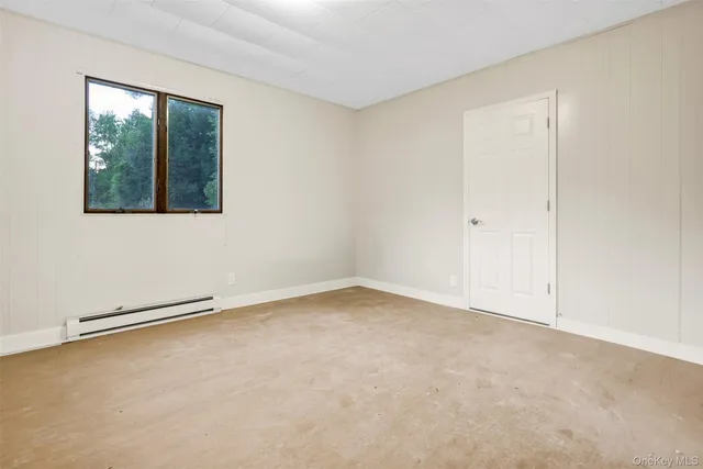 an empty room with a window
