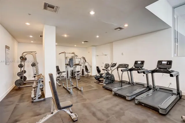 a front view of a building with a glass door