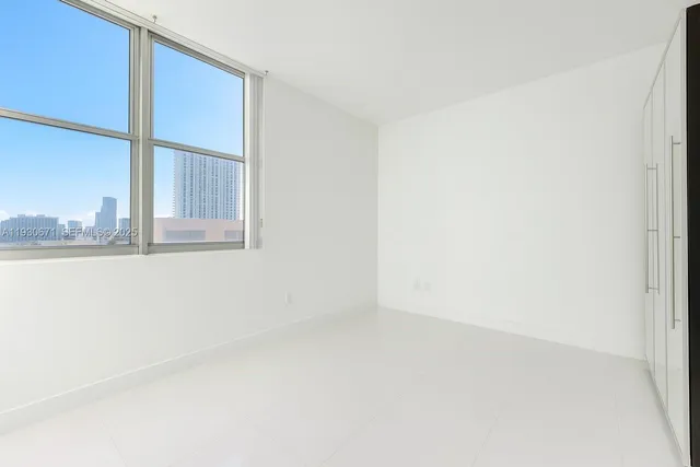 an empty room with a window