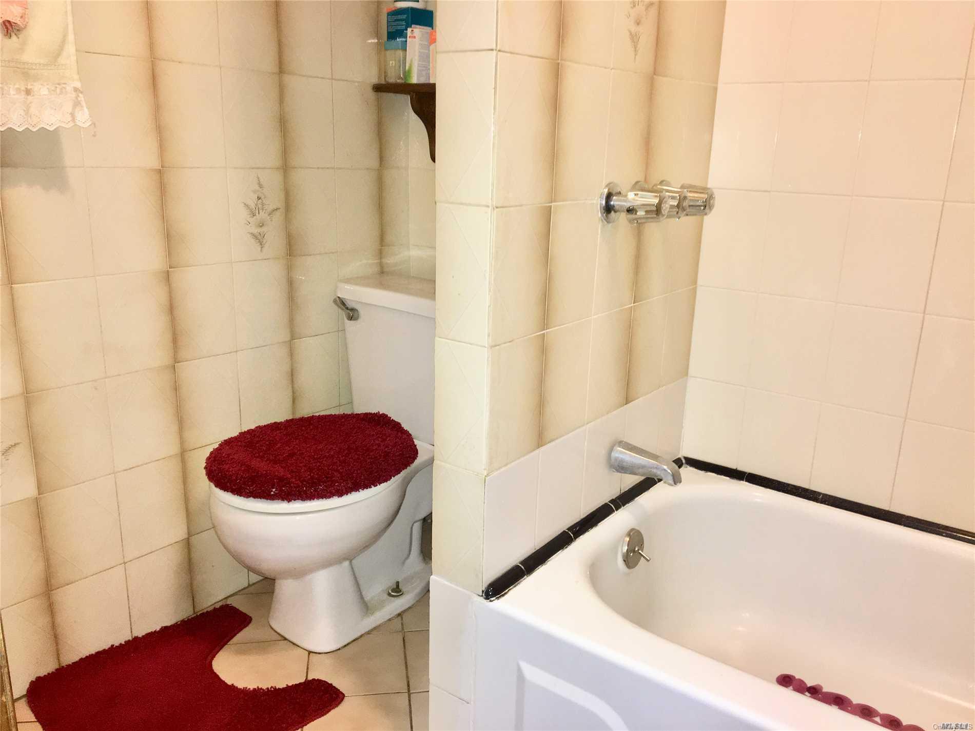 60-13 59th Road Queens, NY 11378 - Photo 14 of 20 a bathroom with a sink and toilet