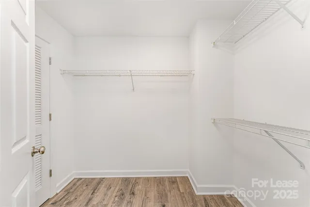 a view of small space with racks on the wall