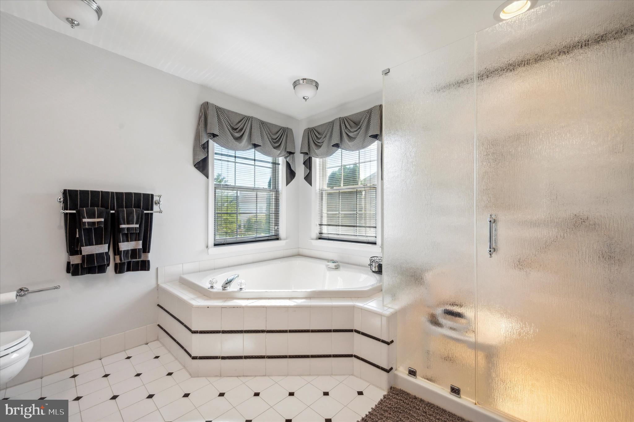 709 Iris Lane Media, PA 19063 - Photo 25 of 32 Renovated Main Bath/ Soaking Tub & Shower