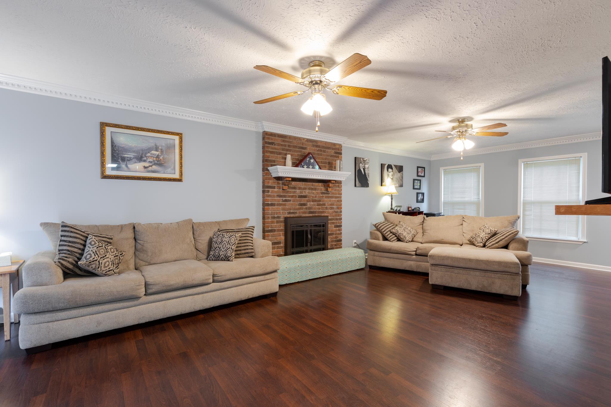440 Tyler Ct Road Cottontown, TN 37048 - Photo 2 of 23 Extra large living room with fireplace