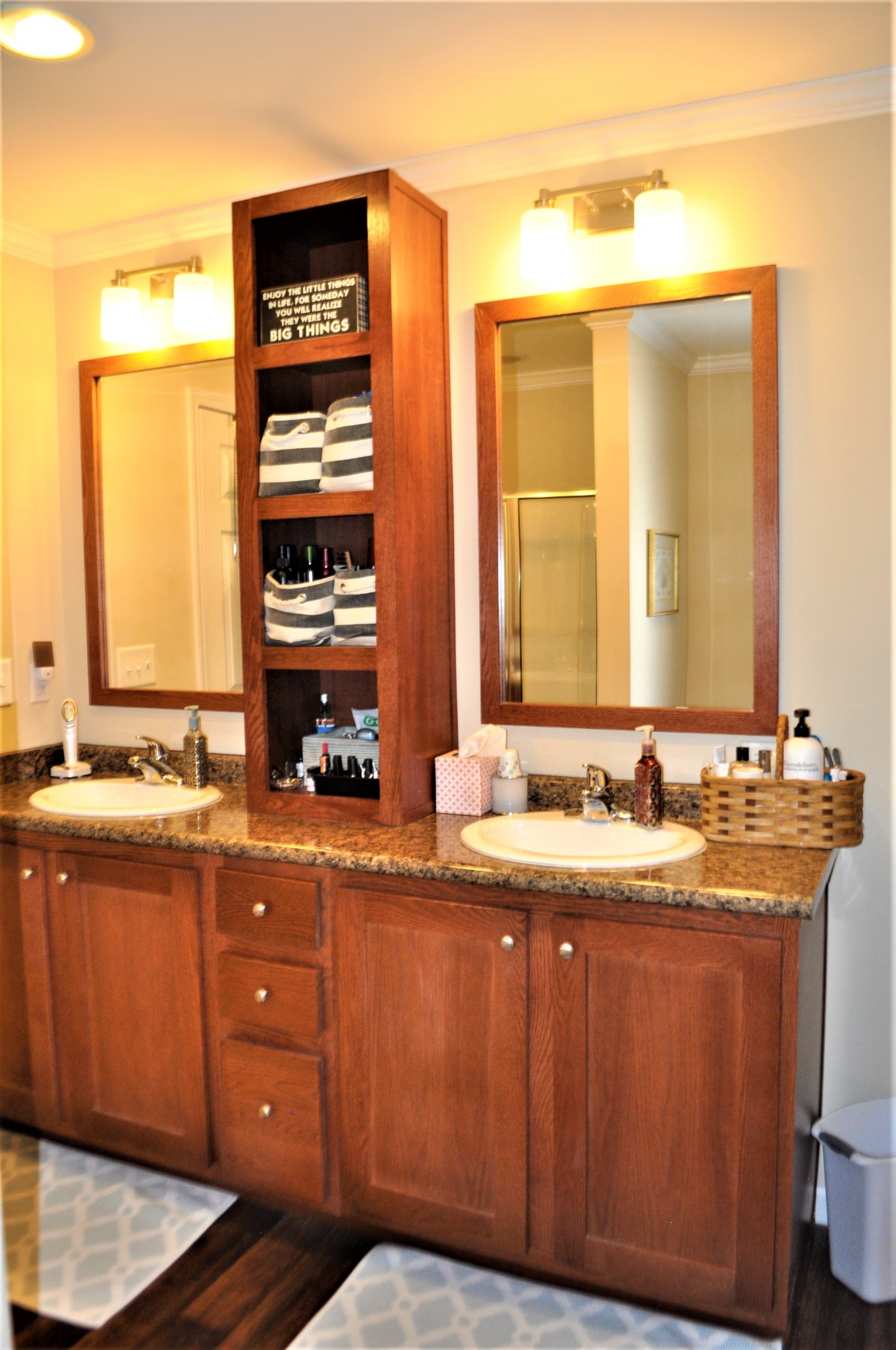 1134 Wrights Mill Road Spring Hill, TN 37174 - Photo 17 of 26 a bathroom with a double vanity sink and a mirror