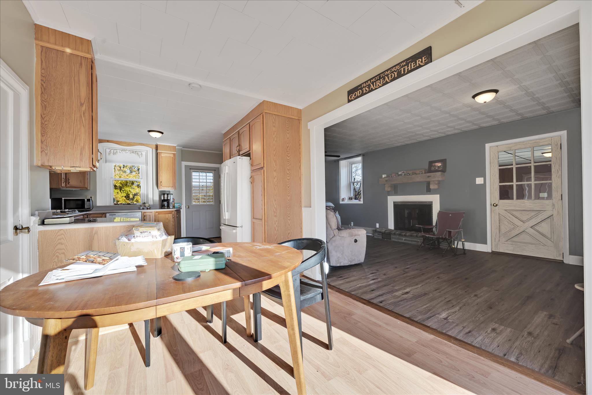 116 Mill Road Bernville, PA 19506 - Photo 15 of 62 a view of a dining room with furniture and wooden floor