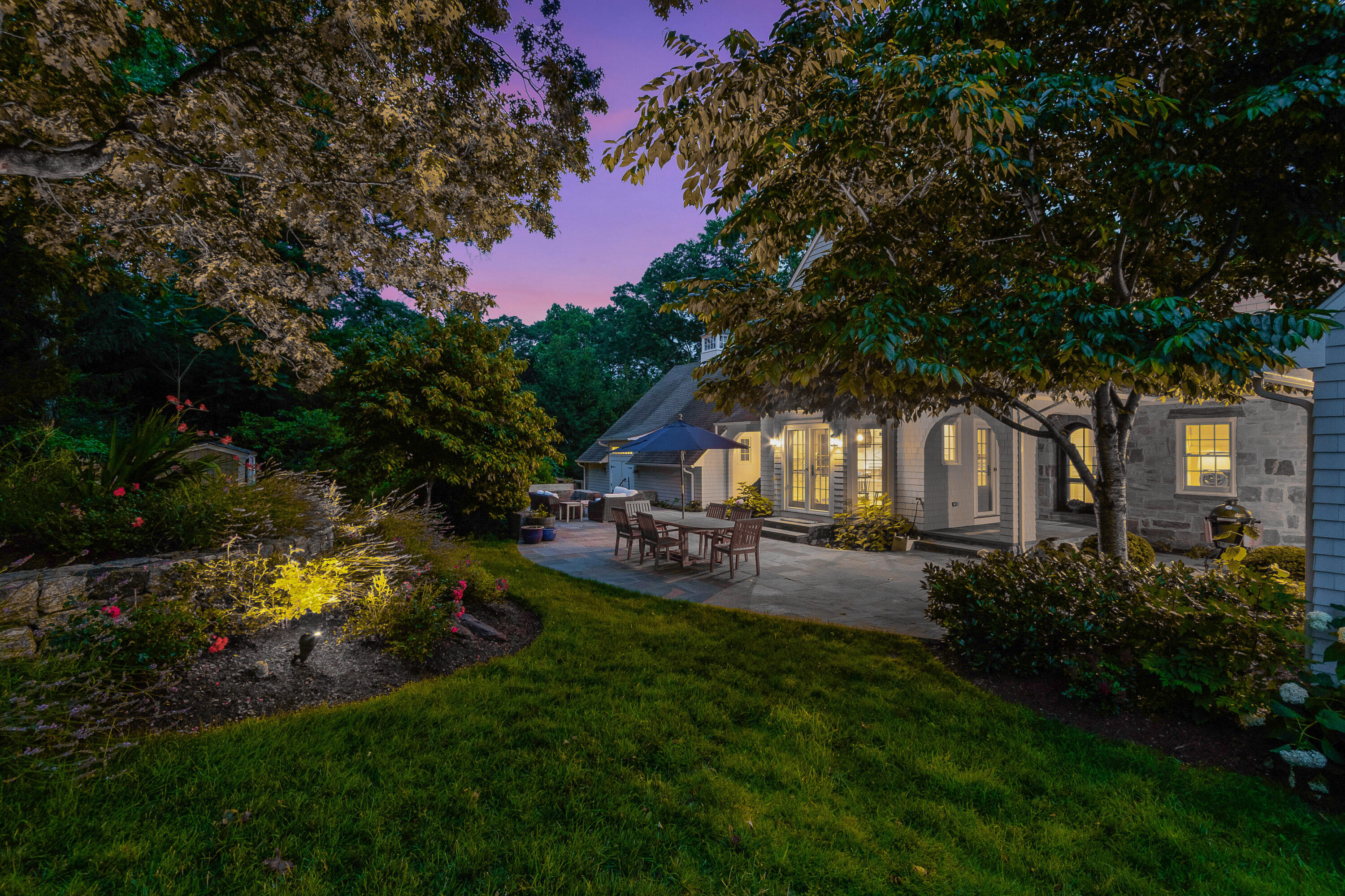 9 Sylvan Road Darien, CT 06820 - Photo 36 of 39 a view of a house with swimming pool and sitting area