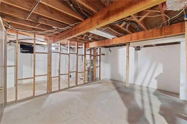 a view of a room with racks