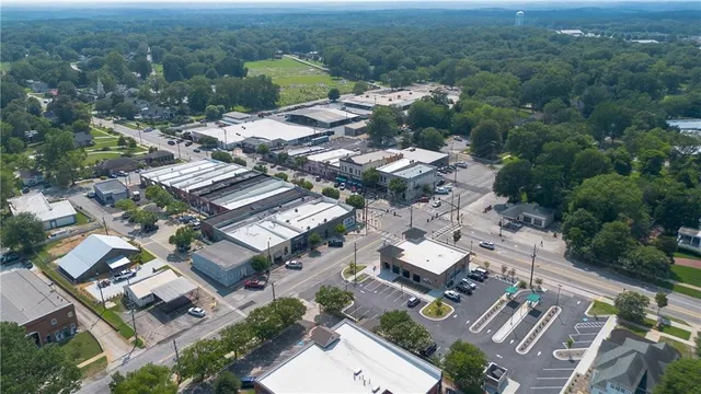 an aerial view of a city with lots of residential buildings