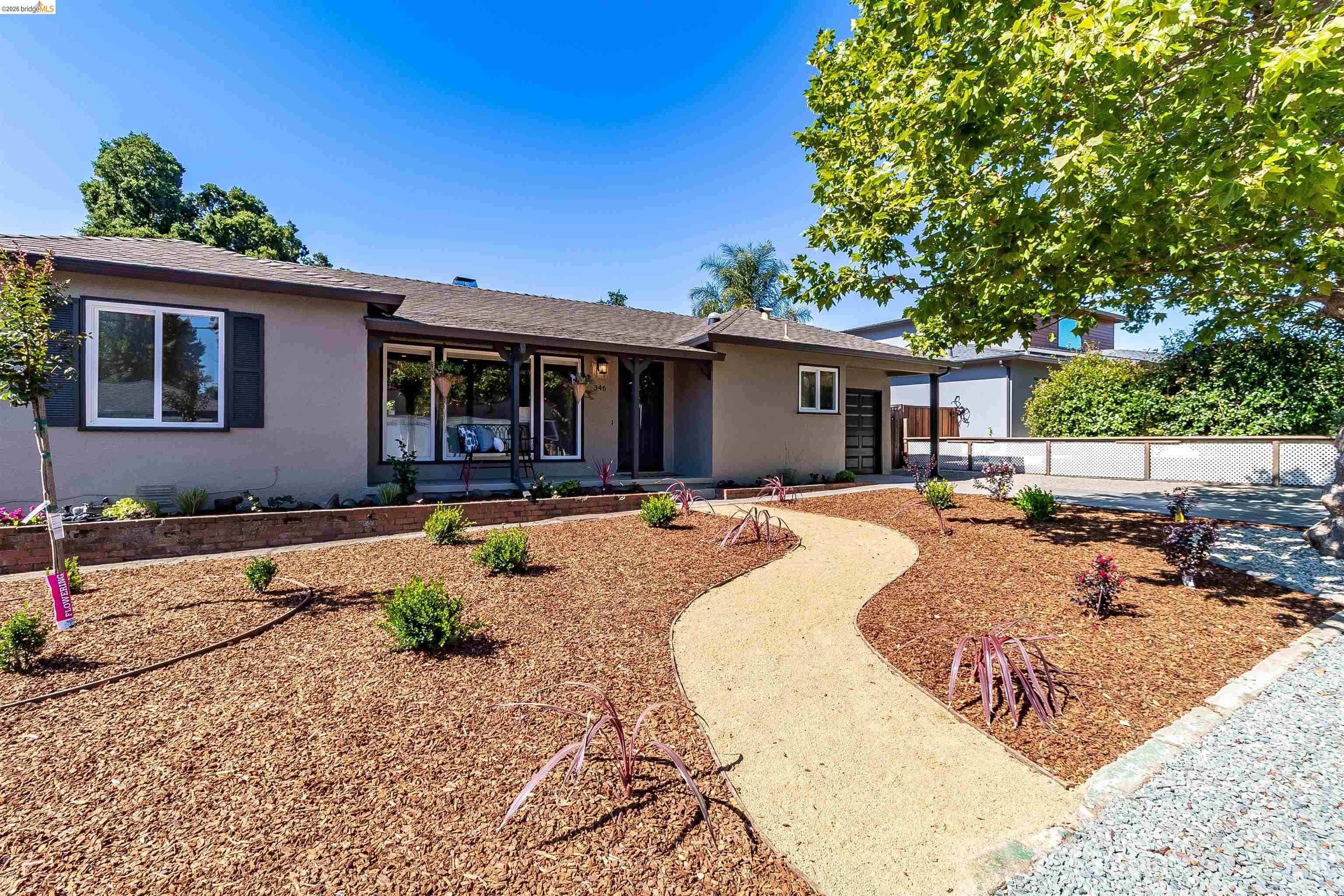 346 Valley View Road Pleasant Hill, CA 94523 - Photo 6 of 57 Single-story residence featuring a neutral-toned exterior and a dark shingle roof