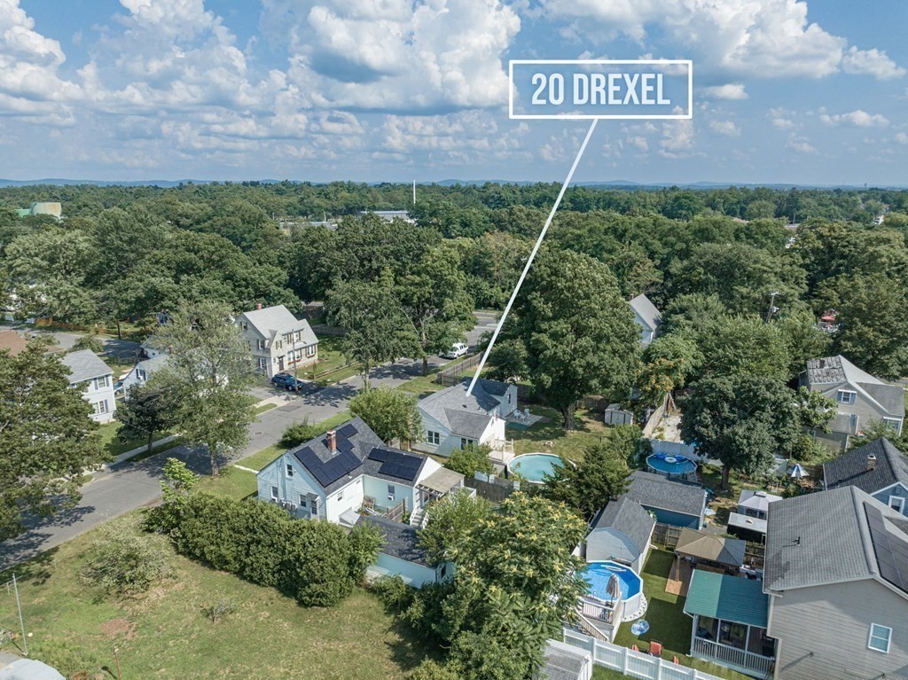 20 Drexel Street Springfield, MA 01104 - Photo 29 of 32 an aerial view of a house with a yard