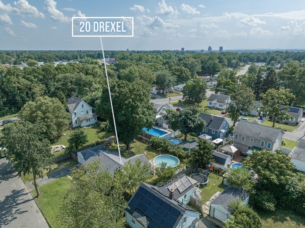 20 Drexel Street Springfield, MA 01104 - Photo 30 of 32 an aerial view of a house with yard