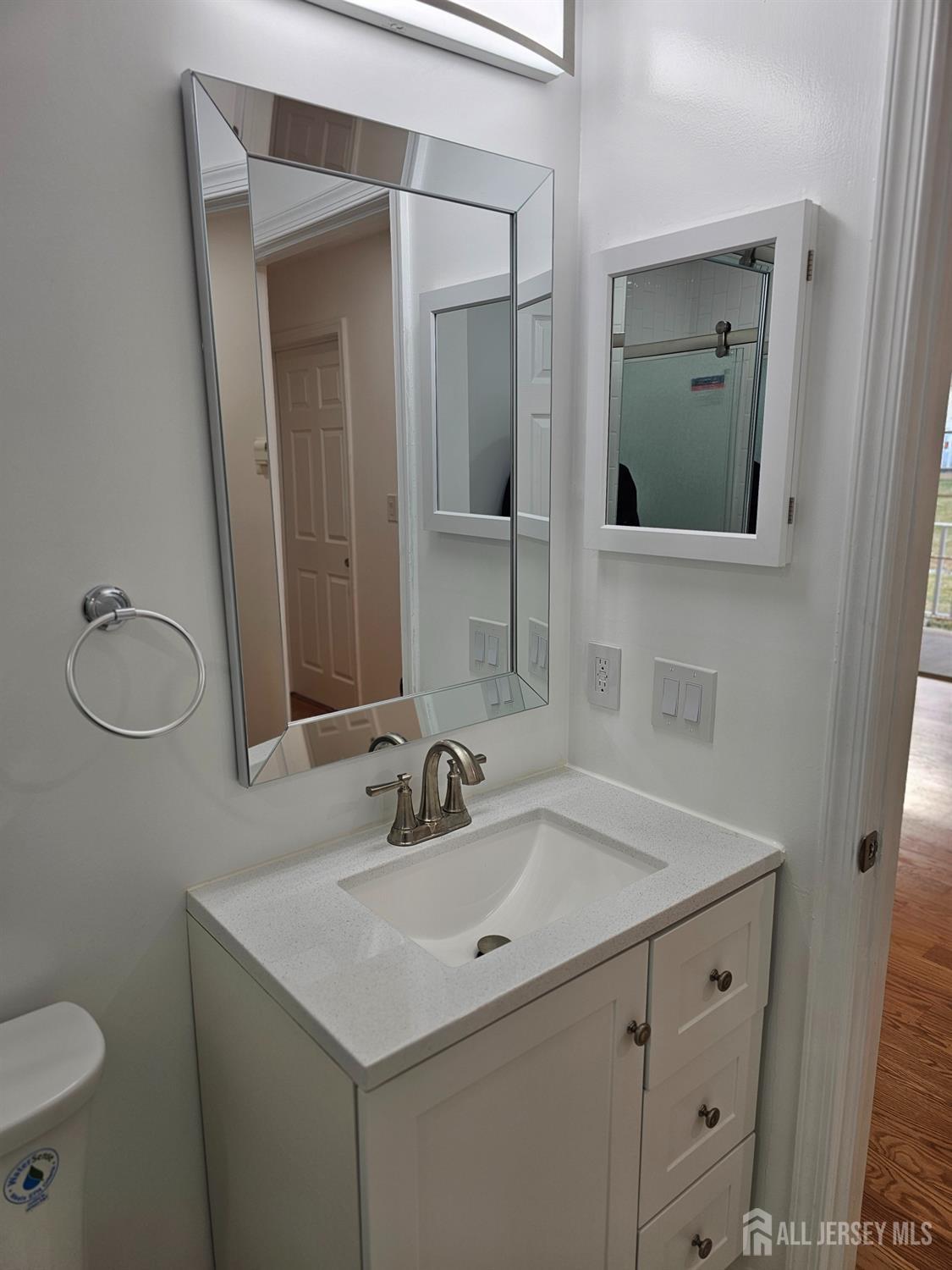 21 Brighton Way North Brunswick, NJ 08902 - Photo 11 of 20 a bathroom with a sink and a mirror