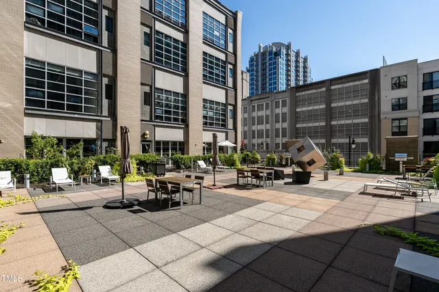 a view of an outdoor seating area
