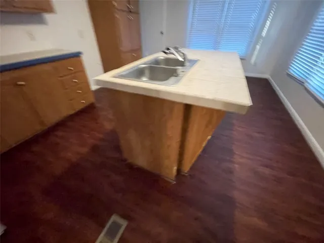 a view of kitchen with sink and dishwasher