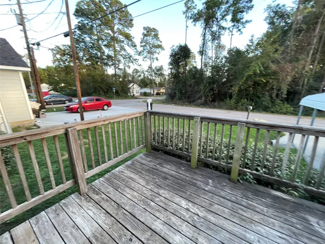 a view of stairs and deck