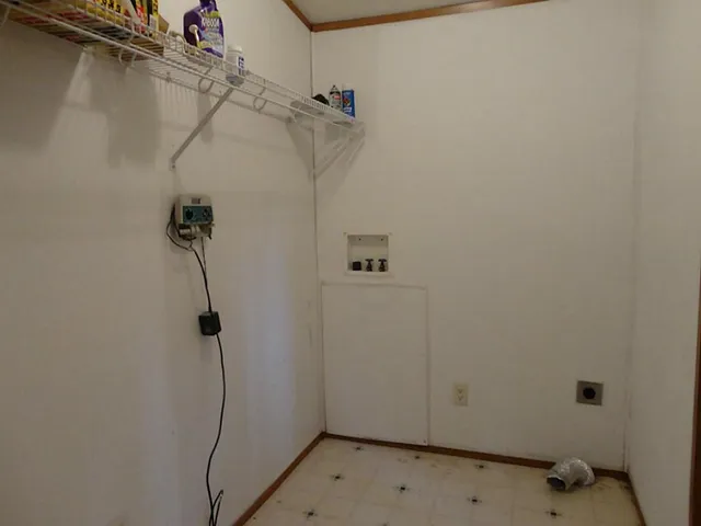 a side view of a backyard