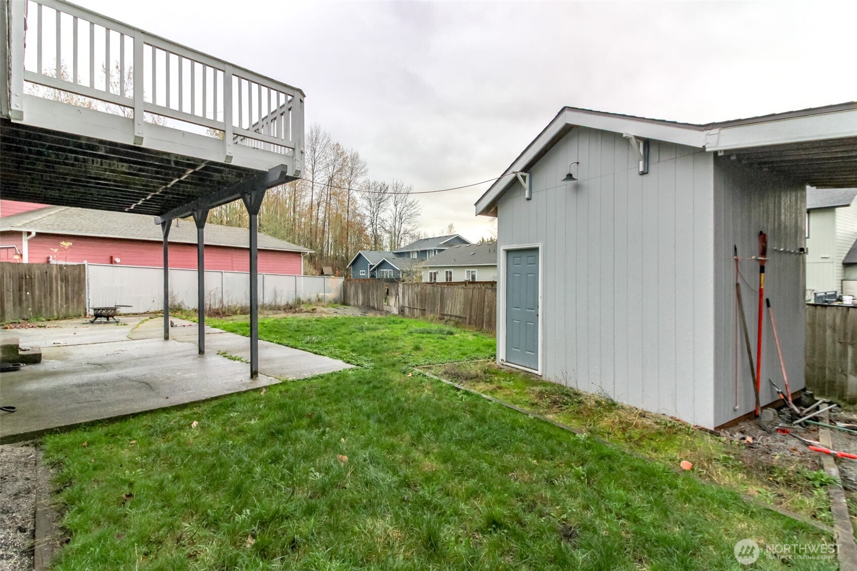 249 South Elsa Street Buckley, WA 98321 - Photo 36 of 37 a view of a backyard with table and chairs
