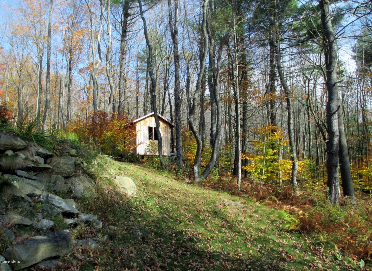 170 Leland Road Becket, MA 01223 - Photo 47 of 59 a backyard of a house with lots of green space and chair