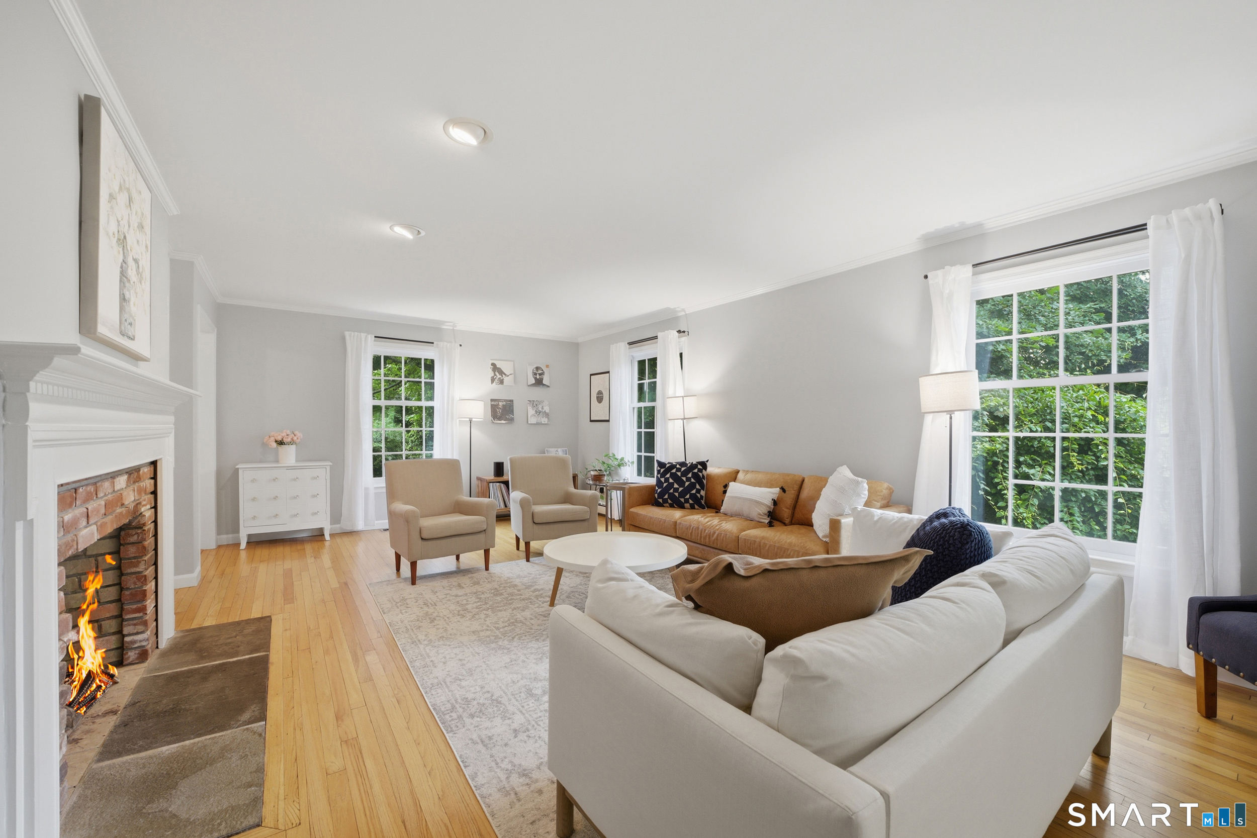 14 Woodchuck Lane Ridgefield, CT 06877 - Photo 16 of 39 Main Level Formal Living Room with Fireplace