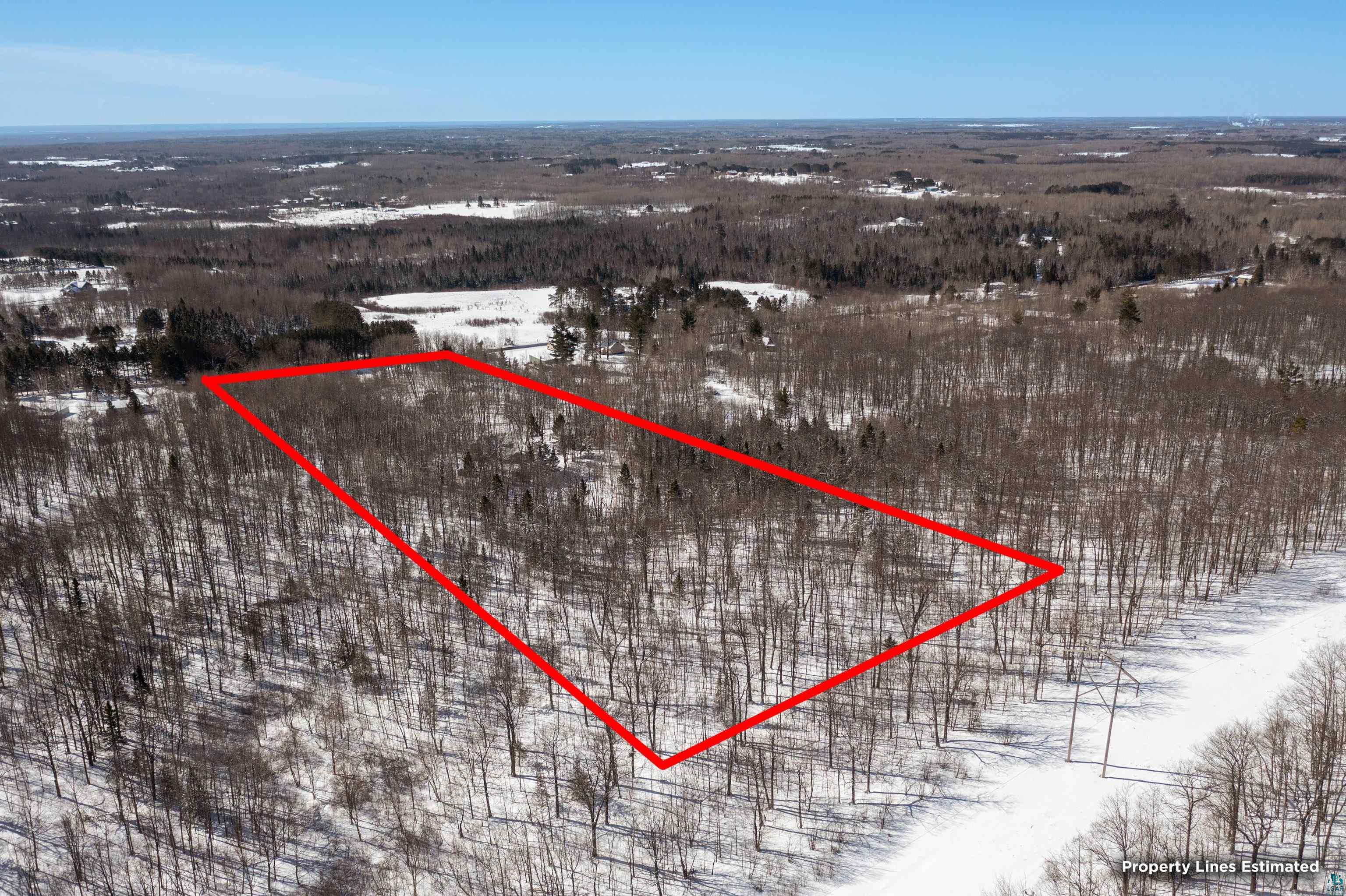 5947 East St Louis River Road Proctor, MN 55810 - Photo 44 of 47 View of property location with property boundaries highlighted and a heavily wooded area