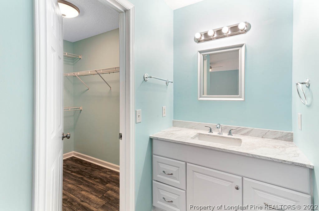 495 Sawyer Road Cameron, NC 28326 - Photo 22 of 33 a bathroom with a sink a vanity and a mirror