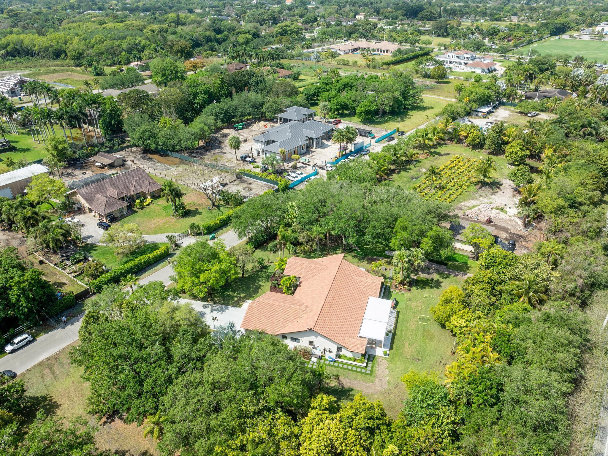 17451 Southwest 46th Street Southwest Ranches, FL 33331 - Photo 41 of 48 an aerial view of residential house with outdoor space and trees all around