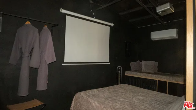 a view of balcony with furniture