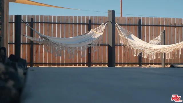 a view of a balcony with staircase