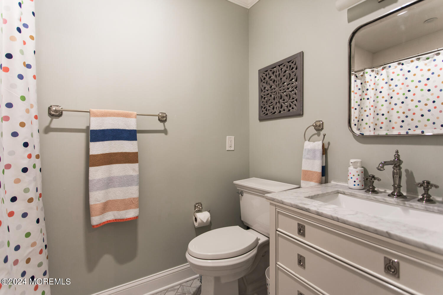 162 Twin Brooks Avenue Middletown, NJ 07748 - Photo 38 of 60 a bathroom with a granite countertop sink mirror vanity and toilet