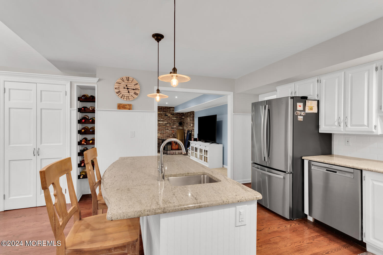 162 Twin Brooks Avenue Middletown, NJ 07748 - Photo 9 of 60 a kitchen with stainless steel appliances granite countertop a sink a microwave a refrigerator and a stove