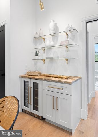 a bedroom with a bed and a closet