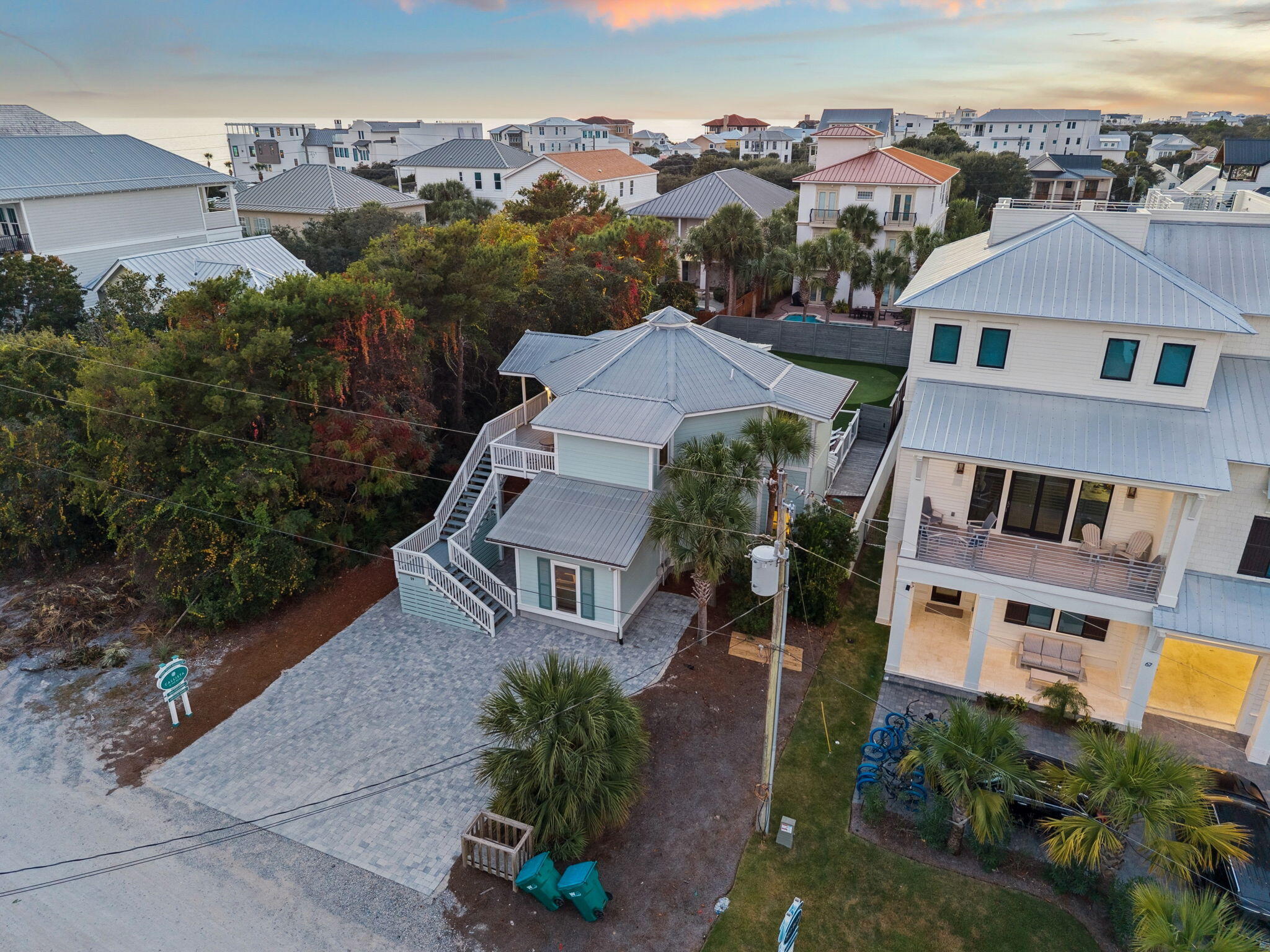 59 Montigo Avenue Santa Rosa Beach, FL 32459 - Photo 3 of 48 an aerial view of multiple houses with a yard