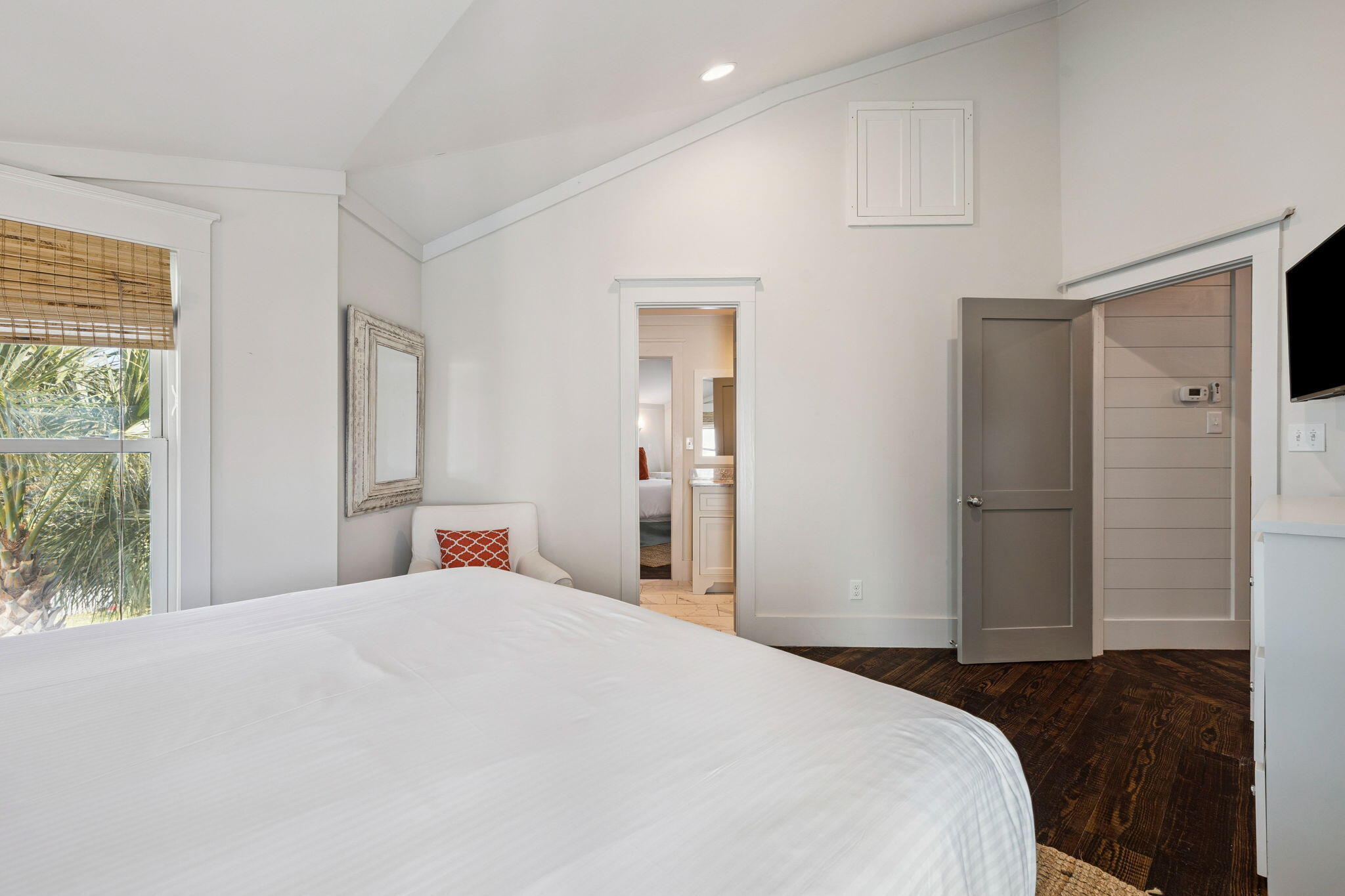 59 Montigo Avenue Santa Rosa Beach, FL 32459 - Photo 35 of 48 a bedroom with a bed and a large window