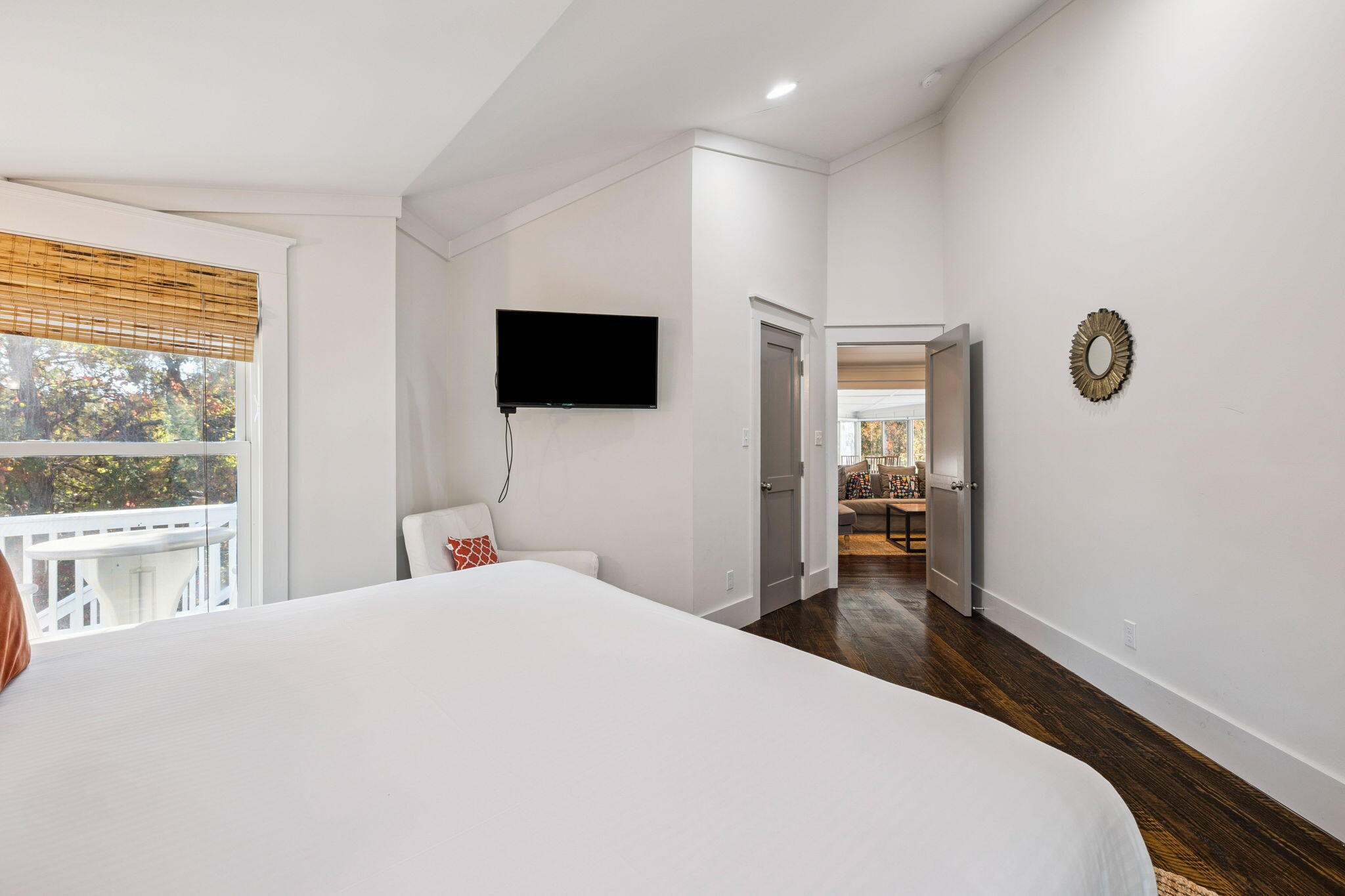 59 Montigo Avenue Santa Rosa Beach, FL 32459 - Photo 39 of 48 a bedroom with a bed and a flat screen tv