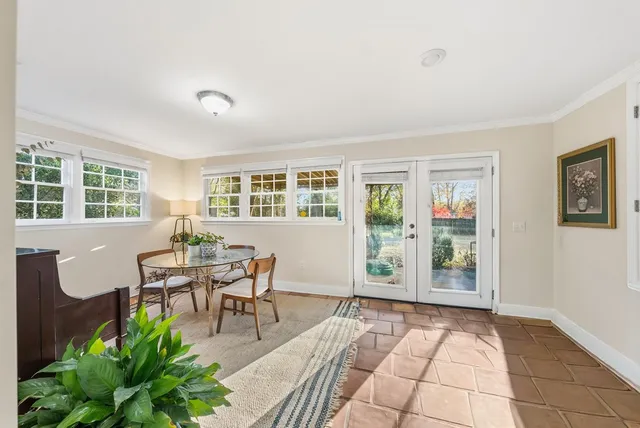 a outdoor space with furniture