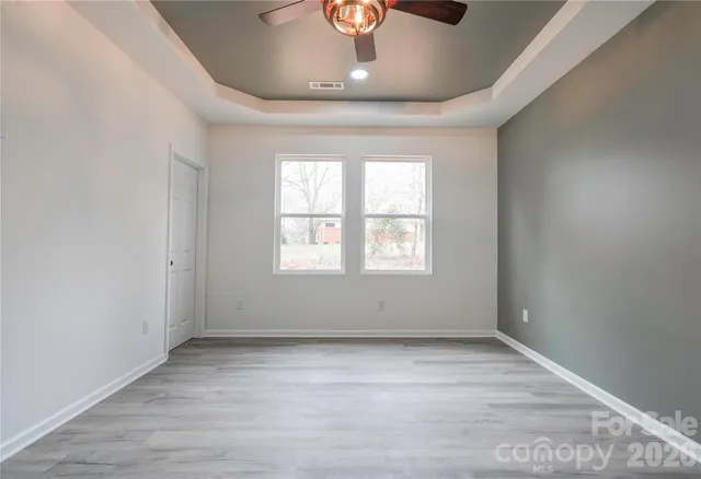 an empty room with a window